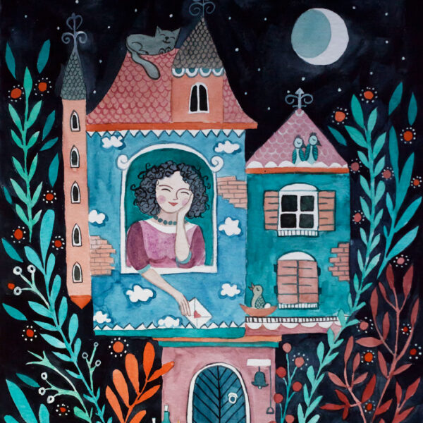 ilustracja na Dzień Matki, portret mamy