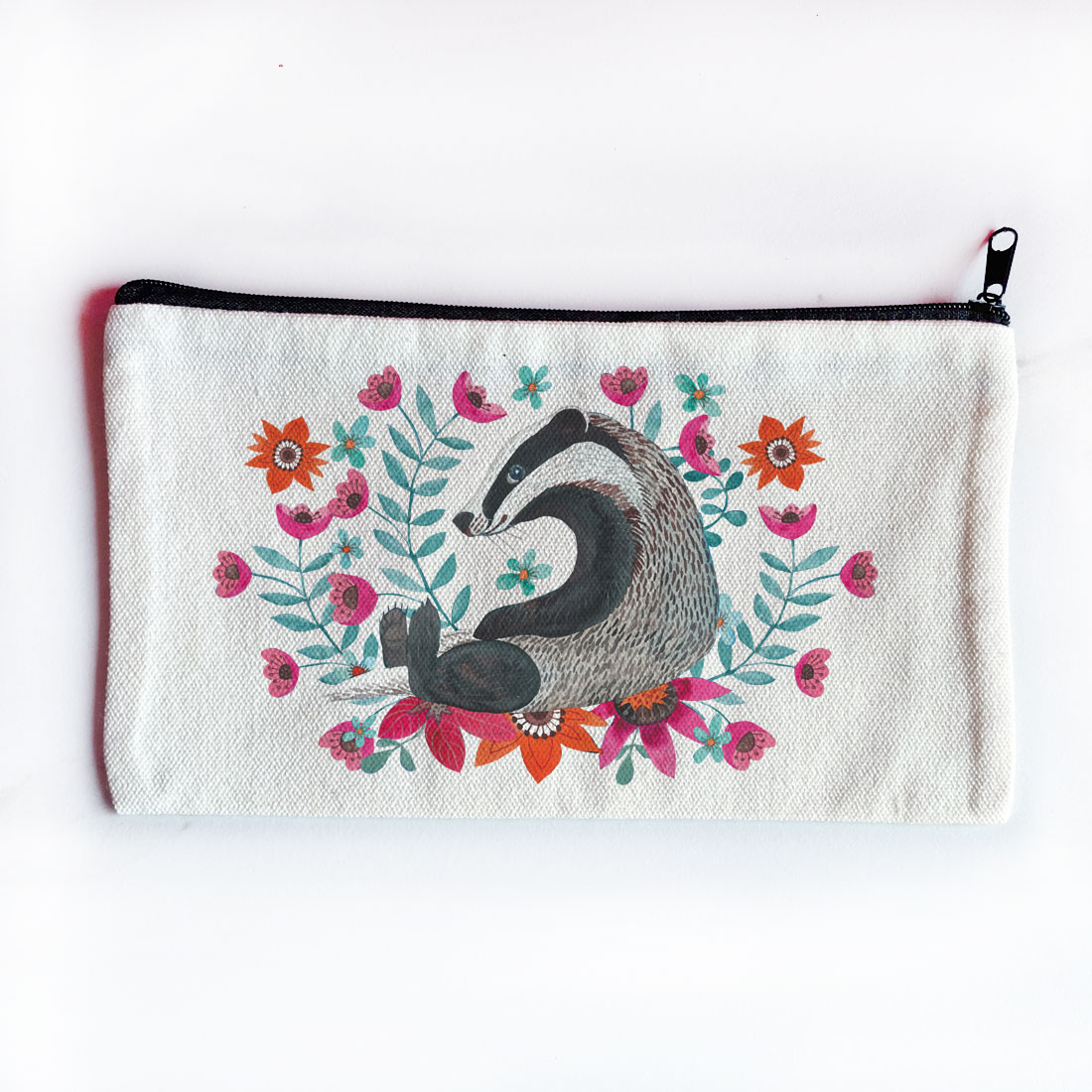 kosmetyczka z borsukiem, na drobiazgi