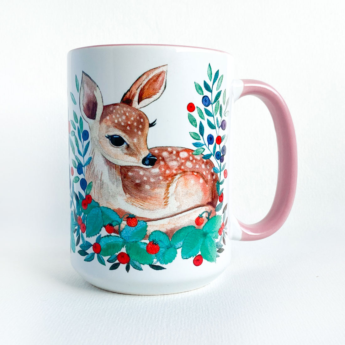 kubek z sarenką i poziomkami, 450ml