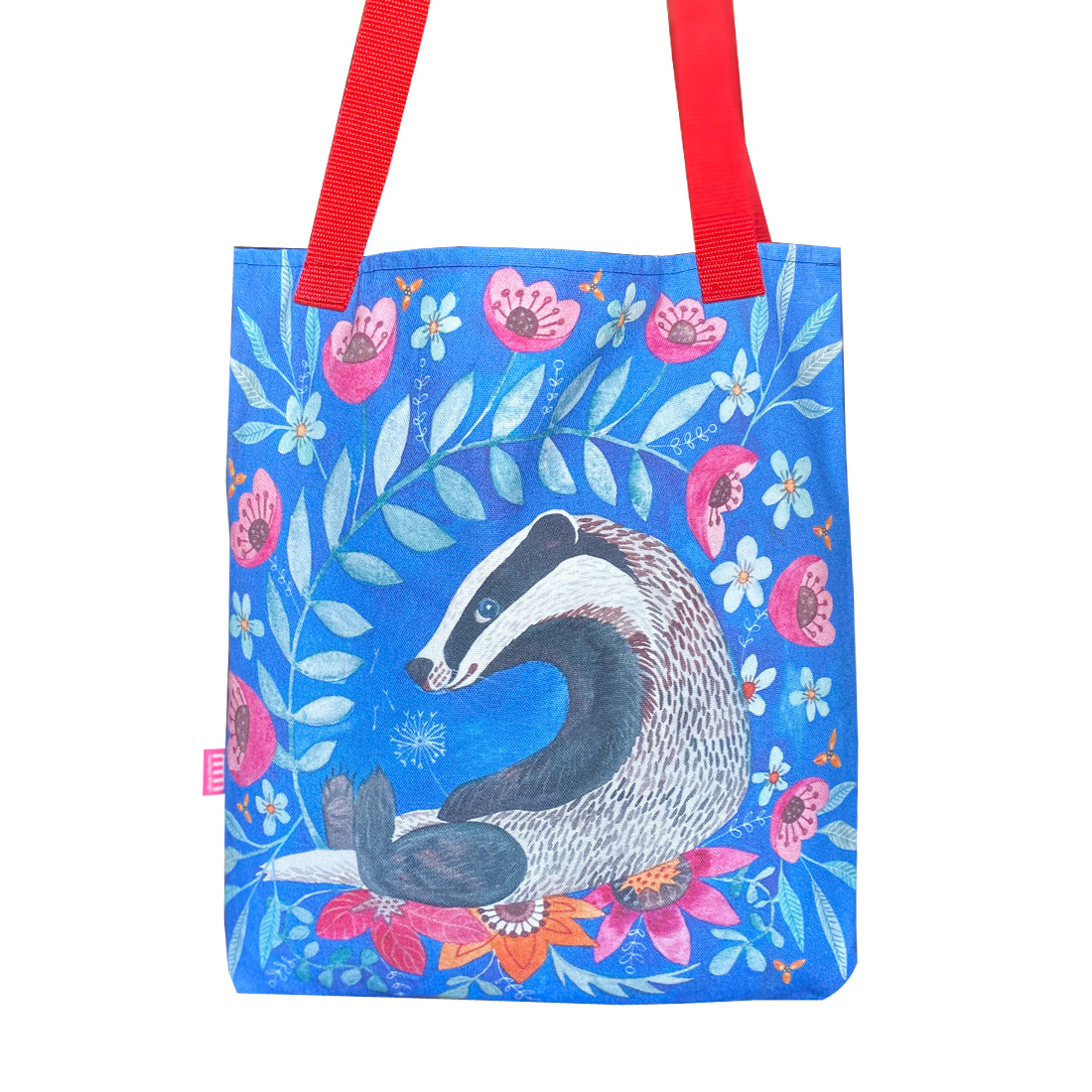 torba z borsukiem, bawełniana na ramię