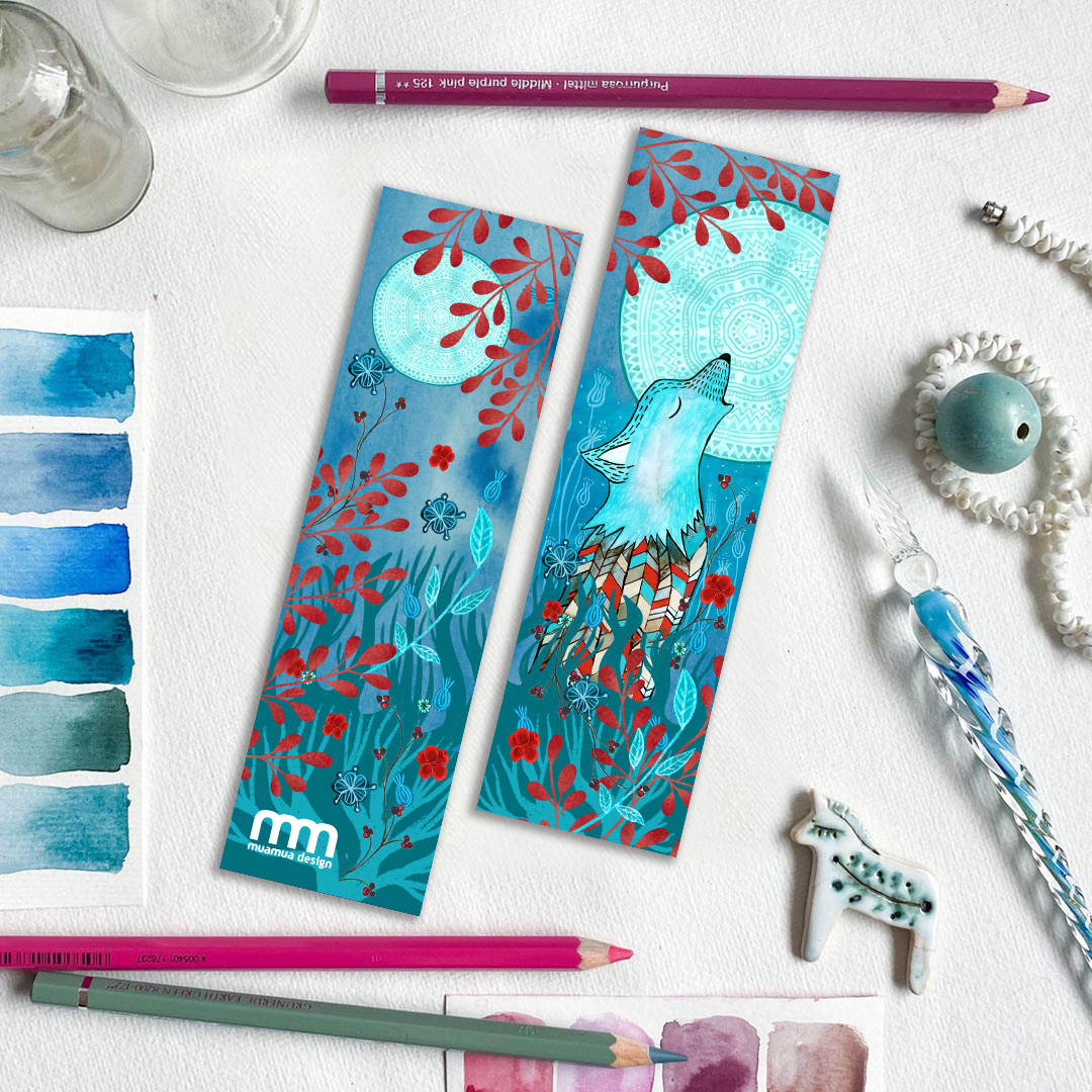 wilk wyjący do księżyca, zakładka do książki