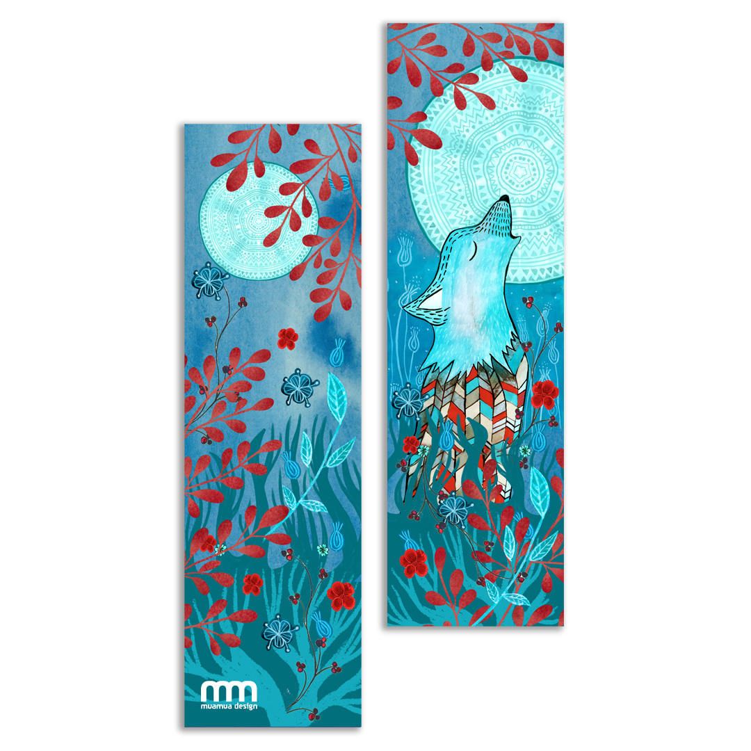 wilk wyjący do księżyca, zakładka do książki