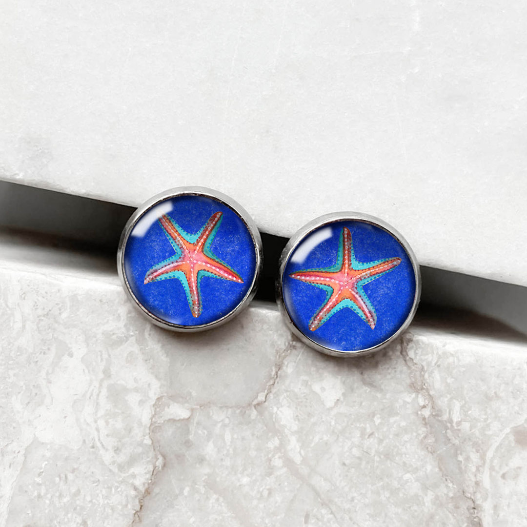 kolczyki z rozgwiazdą z serii Morski Świat