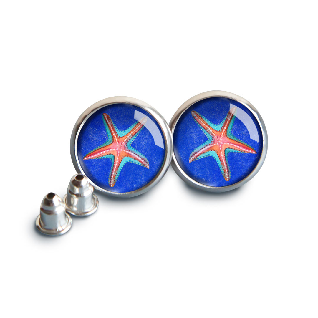 kolczyki z rozgwiazdą z serii Morski Świat