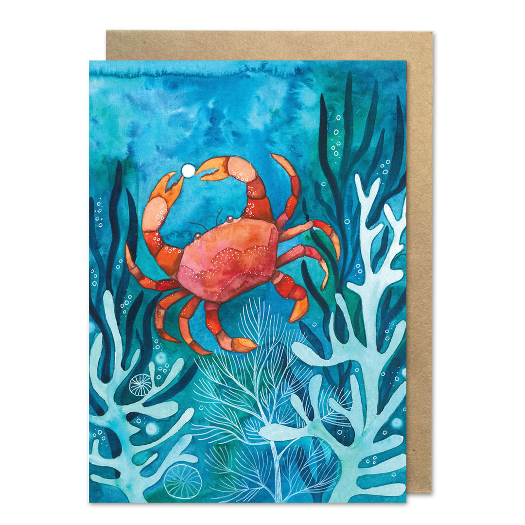 kartka z krabem z kolekcji Morski Świat