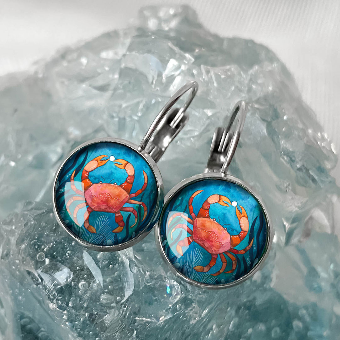 kolczyki z krabem z kolekcji Morski Świat