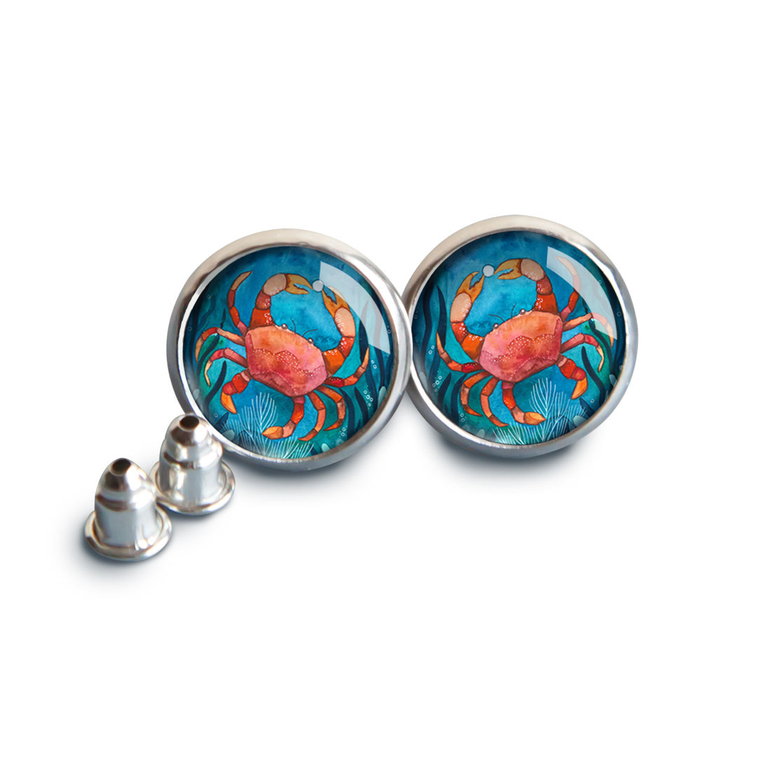 kolczyki z krabem z serii Morski Świat
