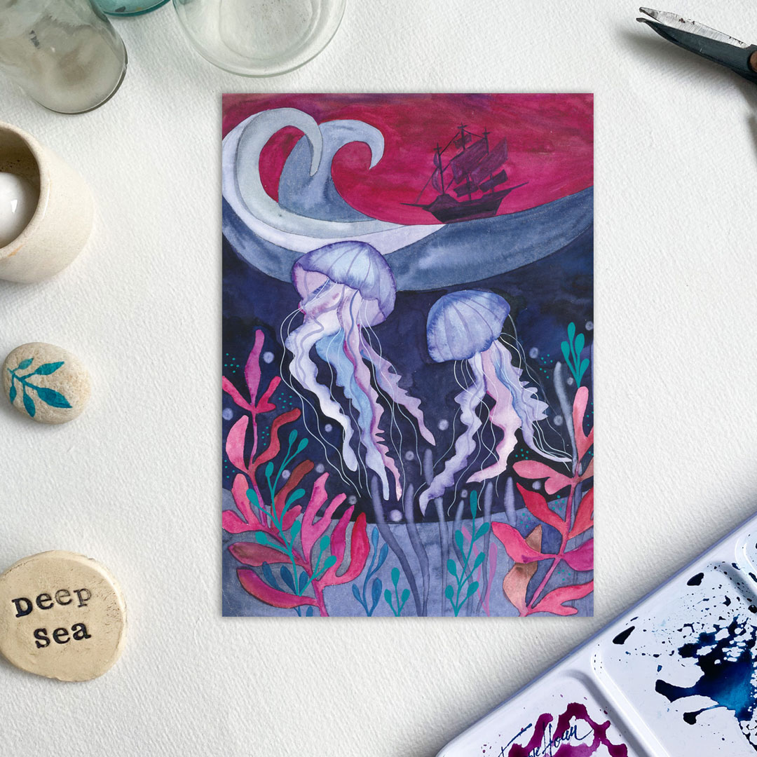 kartka z meduzą z kolekcji Morski Świat