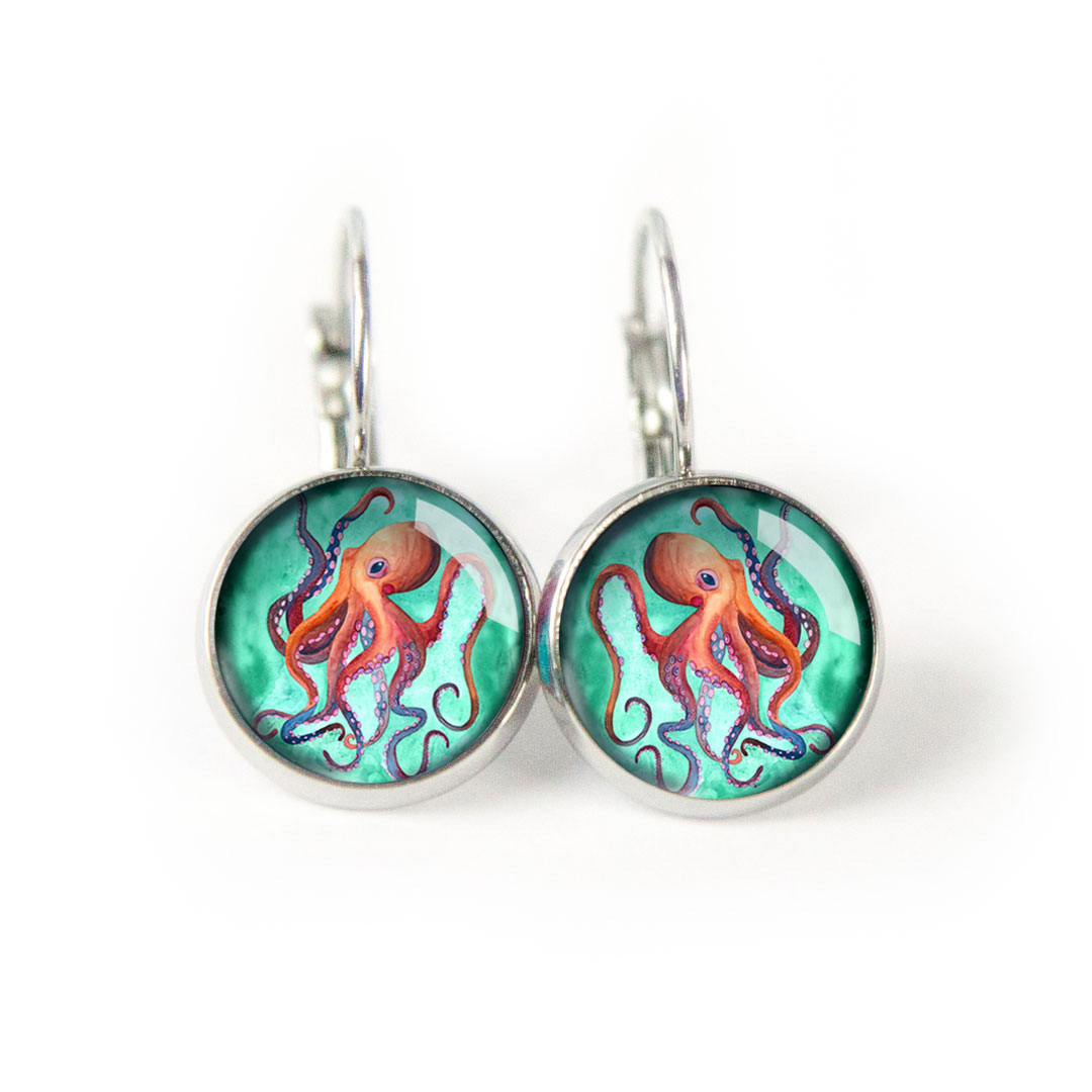 kolczyki z ośmiornicą z kolekcji Morski Świat