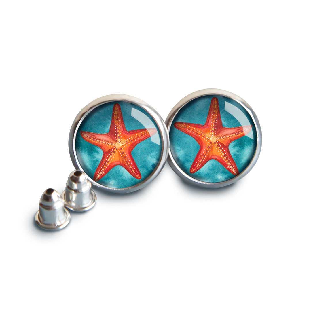 kolczyki z rozgwiazdą z serii Morski Świat