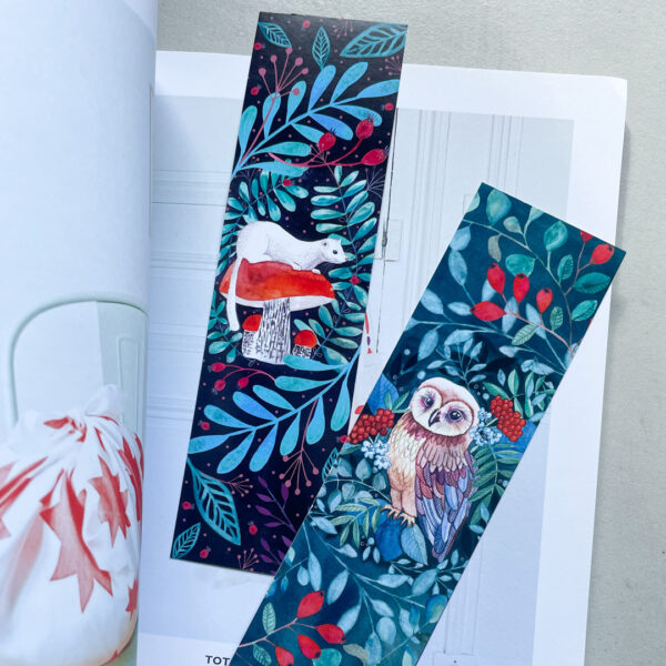 zakładki sowa i łasica