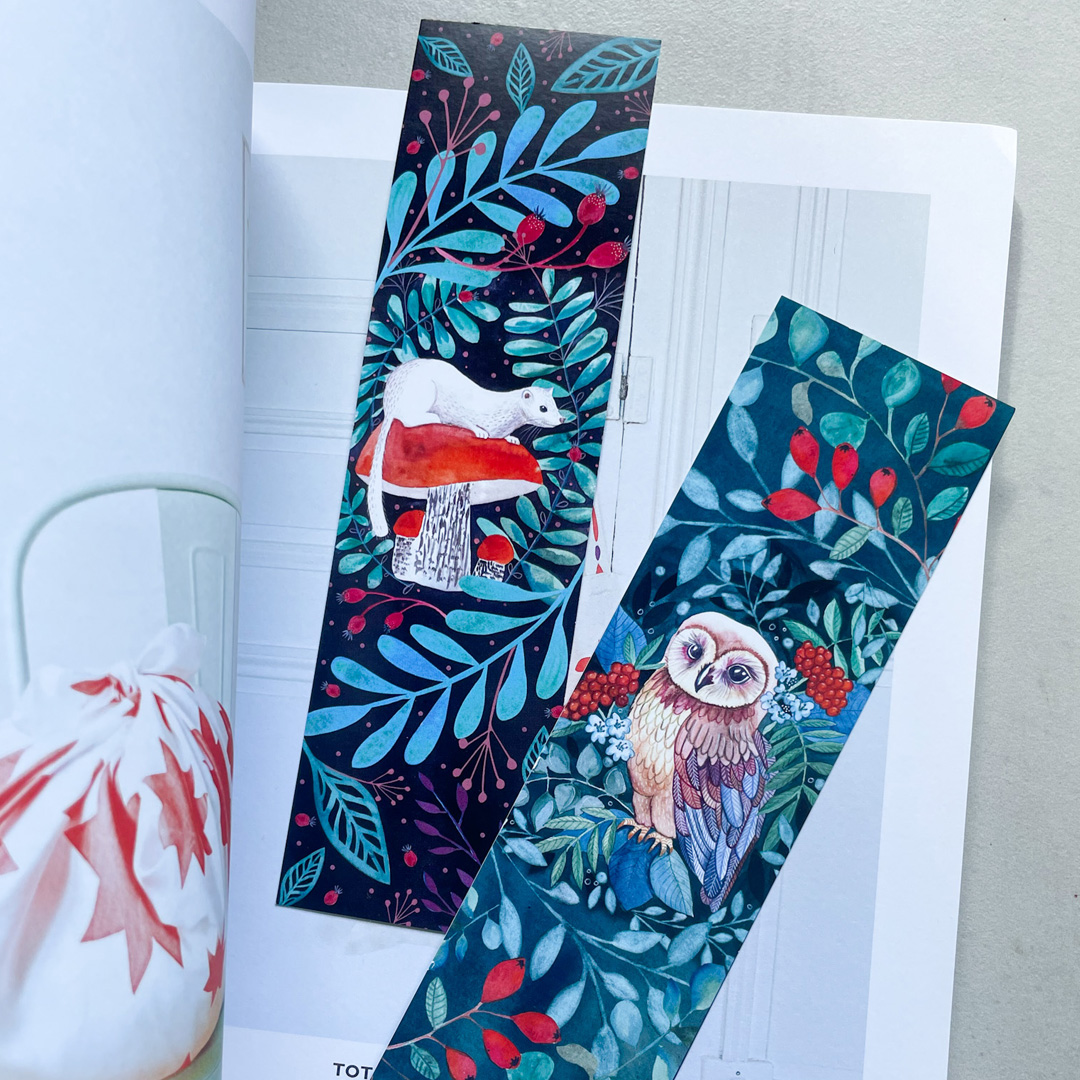 zakładki sowa i łasica