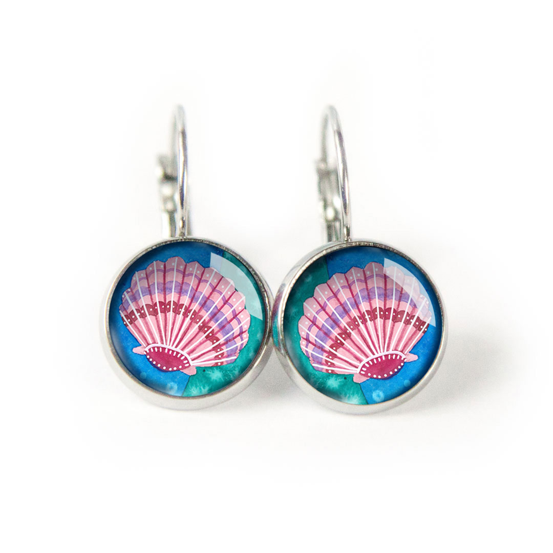 kolczyki z muszelką z kolekcji Morski Świat