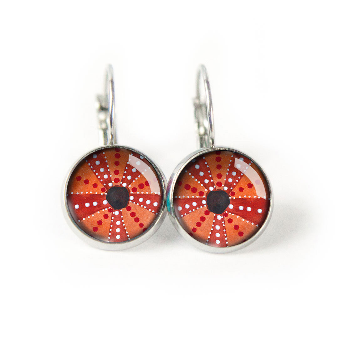 kolczyki z jeżowcem z kolekcji Morski Świat