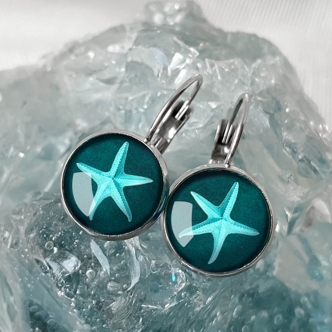 kolczyki z rozgwiazdą z kolekcji Morski Świat