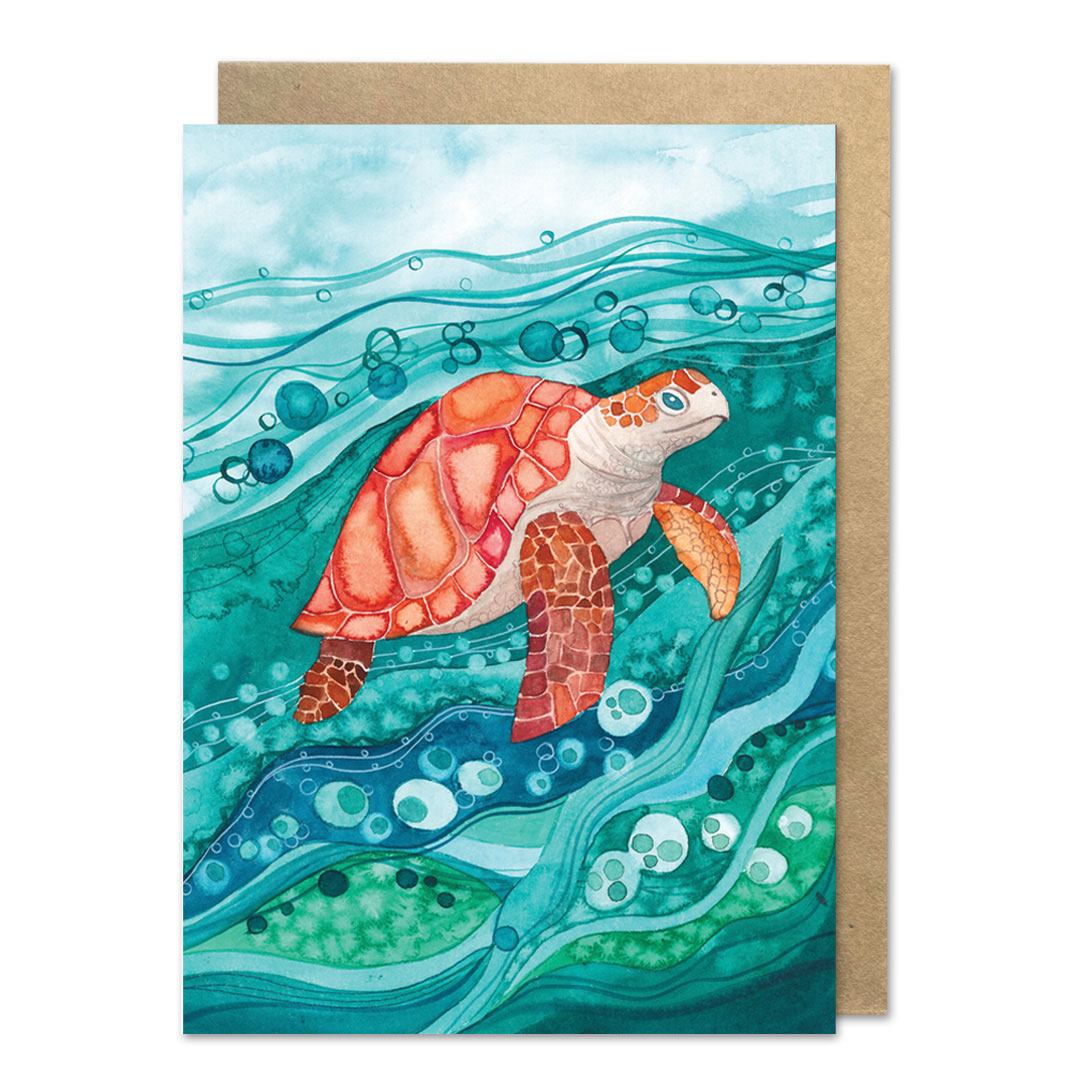 kartka z żółwiem morskim z kolekcji Morski Świat