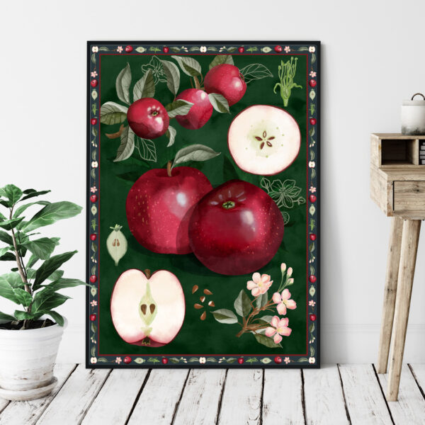 plakat malinówka jabłka